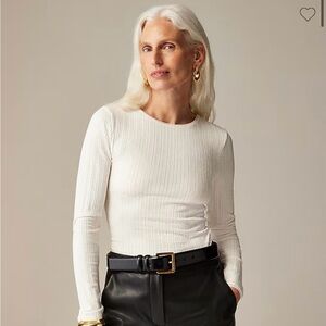 Jcrew Pointelle long-sleeve T-shirt